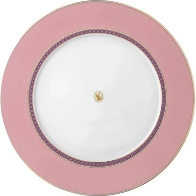 Assiette de dîner rose Swarovski x Rosenthal - Signum - 29cm - Publicité Assiette de dîner rose Swarovski x Rosenthal - Signum - 29cm - Publicité
