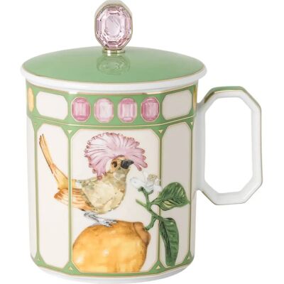 Mug Swarovski Idyllia Flycatcher Vert - Avec Motif en Cristal - Publicité Mug Swarovski Idyllia Flycatcher Vert - Avec Motif en Cristal - Publicité