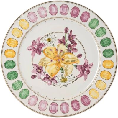 Assiette de service multicolore Swarovski Idyllia en porcelaine - Publicité Assiette de service multicolore Swarovski Idyllia en porcelaine - Publicité