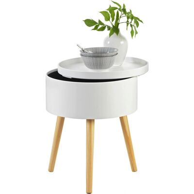 Carryhome Beistelltisch - Naturkiefer - Weiß - MDF Carryhome Beistelltisch - Naturkiefer - Weiß - MDF