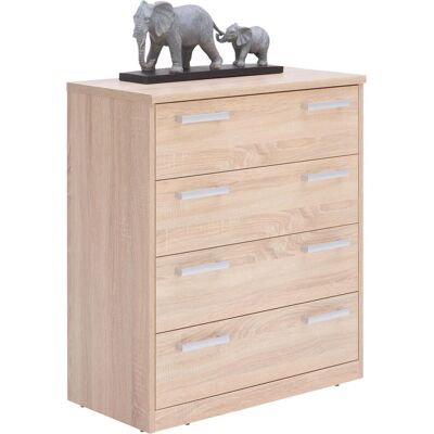 Xora Sonoma dub komoda - 72x84x36 cm - Šuplíková skříňka Xora Sonoma dub komoda - 72x84x36 cm - Šuplíková skříňka