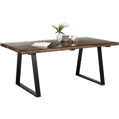 Ambia Home Fekete újrahasznosított fa étkezőasztal - Étkezőasztal Ambia Home Fekete újrahasznosított fa étkezőasztal - Étkezőasztal