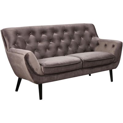 Stylife Chesterfield Kanapé Szürke - Textil Huzat - 160x90x90cm Stylife Chesterfield Kanapé Szürke - Textil Huzat - 160x90x90cm