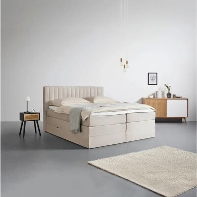 Premium Living Simon Beiges Boxspringbett - Bettart Premium Living Simon Beiges Boxspringbett - Bettart