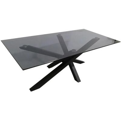 Xora Konferenztisch - Grau, Schwarz, Glas - 120x60x45 cm Xora Konferenztisch - Grau, Schwarz, Glas - 120x60x45 cm