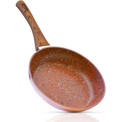 Livington Copper & Stone Pfanne - 28cm Bratpfanne - Antihaftbeschichtung - Pfanne Orange Livington Copper & Stone Pfanne - 28cm Bratpfanne - Antihaftbeschichtung - Pfanne Orange