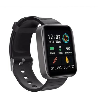 Kendox Life Tracker Fitness-Uhr - Damen & Herren - Schwarz - Smartwatch Kendox Life Tracker Fitness-Uhr - Damen & Herren - Schwarz - Smartwatch