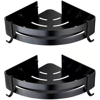 CYSLMUK - 2Pezzi - Black - Adhesive - Shower Shelf CYSLMUK - 2Pezzi - Black - Adhesive - Shower Shelf