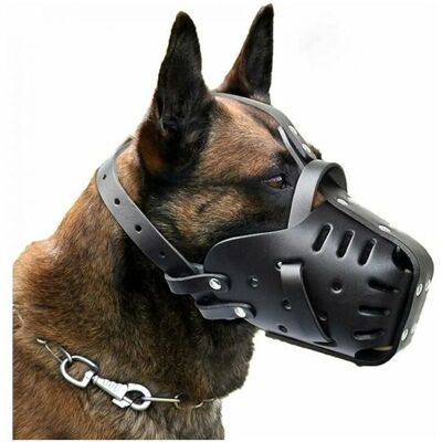 CYSLMUK - Leather - Black - L - Dog muzzle CYSLMUK - Leather - Black - L - Dog muzzle