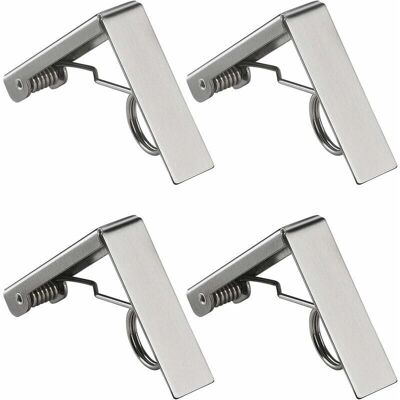 CYSLMUK - 4pc Clip - Stainless Steel - Windproof - Tablecloth Clip CYSLMUK - 4pc Clip - Stainless Steel - Windproof - Tablecloth Clip