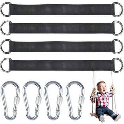 CYSLMUK - Set - 4 straps - D-ring 6mm - Hammock swing hardware kit CYSLMUK - Set - 4 straps - D-ring 6mm - Hammock swing hardware kit