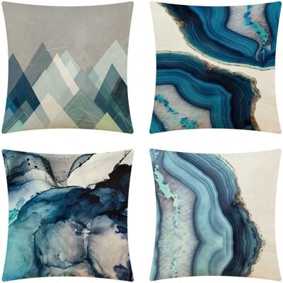 CYSLMUK - Floral - Blue - 18x18in - Pillow cover CYSLMUK - Floral - Blue - 18x18in - Pillow cover