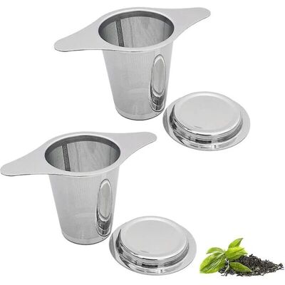 CYSLMUK Colino da tè extra fine - Stainless steel - 2 pcs - Tea Strainer CYSLMUK Colino da tè extra fine - Stainless steel - 2 pcs - Tea Strainer
