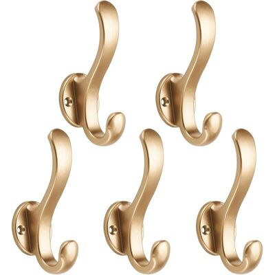 CYSLMUK - 5-pack - Gold - Heavy-Duty - Wall Hook CYSLMUK - 5-pack - Gold - Heavy-Duty - Wall Hook
