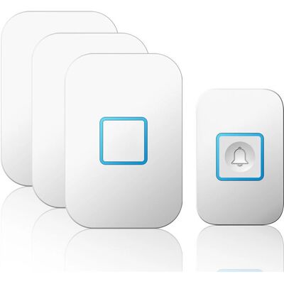 CYSLMUK - Campanello wireless bianco - alcance 400 m - IP55 - Doorbell CYSLMUK - Campanello wireless bianco - alcance 400 m - IP55 - Doorbell