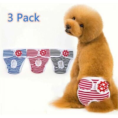 CYSLMUK - 3-Pack - Reusable - Dog Hygiene Pants CYSLMUK - 3-Pack - Reusable - Dog Hygiene Pants