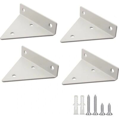 CYSLMUK - 4 piezas triangular - Blanco - 20 kg soporte de estantería CYSLMUK - 4 piezas triangular - Blanco - 20 kg soporte de estantería