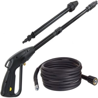 CYSLMUK - Pistola de agua HP - Manguera 5 m - Boquilla ajustable - Pistola de alta presión CYSLMUK - Pistola de agua HP - Manguera 5 m - Boquilla ajustable - Pistola de alta presión