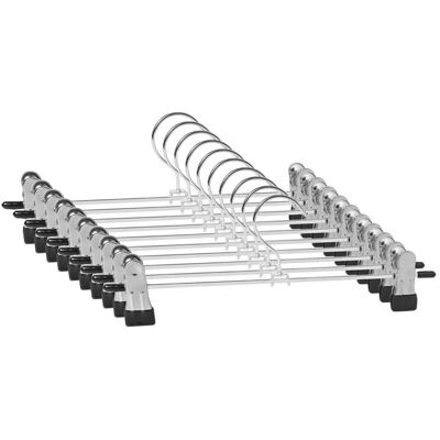 CYSLMUK - Grucce Pantaloni Metallo - 20Pz - Adjustable Clips - Hangers CYSLMUK - Grucce Pantaloni Metallo - 20Pz - Adjustable Clips - Hangers