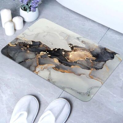 CYSLMUK - Bath Mat - Black Marble - 40x60 cm CYSLMUK - Bath Mat - Black Marble - 40x60 cm