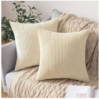 CYSLMUK - Corduroy Cushions 45x45 - Beige - Pillow Covers CYSLMUK - Corduroy Cushions 45x45 - Beige - Pillow Covers