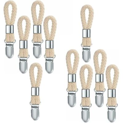 CYSLMUK Towel Clip Set - Cotton+Iron - 11.5x2.3x1 cm - 10 pcs - Towel Clip Set CYSLMUK Towel Clip Set - Cotton+Iron - 11.5x2.3x1 cm - 10 pcs - Towel Clip Set