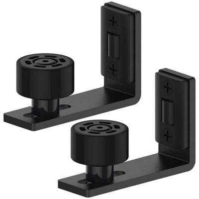 CYSLMUK - Guía de suelo ajustable de 2 piezas - Negro - Guía de suelo para puerta CYSLMUK - Guía de suelo ajustable de 2 piezas - Negro - Guía de suelo para puerta