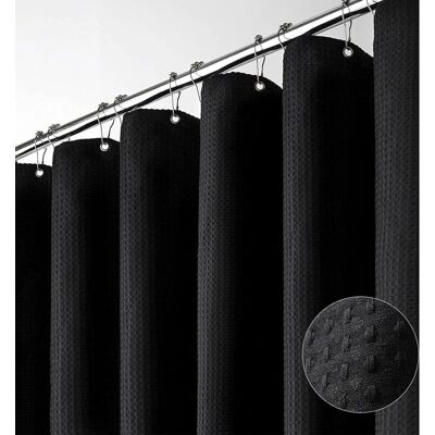 CYSLMUK - TendaDocciaNera - honeycomb - heavy fabric - Shower curtain CYSLMUK - TendaDocciaNera - honeycomb - heavy fabric - Shower curtain