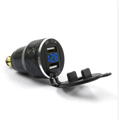 CYSLMUK - Dual USB Moto Charger - Blue - Car charger CYSLMUK - Dual USB Moto Charger - Blue - Car charger