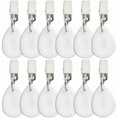 CYSLMUK 12-pack White Marble Drop Weights - Tablecloth Weights CYSLMUK 12-pack White Marble Drop Weights - Tablecloth Weights