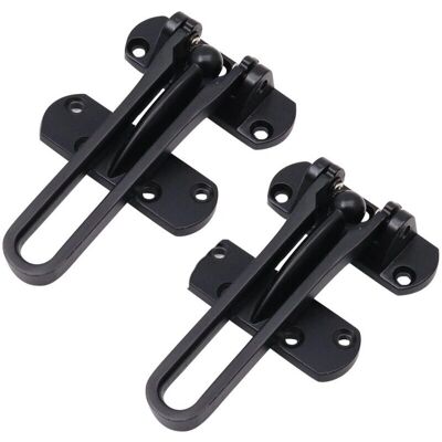 CYSLMUK - 2-pack steel door security latch - Black - Door security lock CYSLMUK - 2-pack steel door security latch - Black - Door security lock
