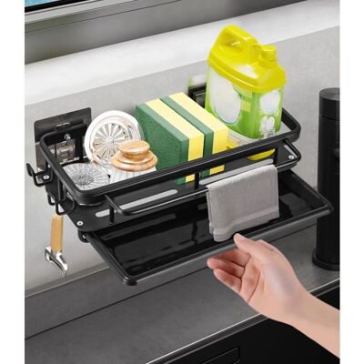 CYSLMUK - Sink Organizer - Drainage - 2 Hooks - Wall-mount CYSLMUK - Sink Organizer - Drainage - 2 Hooks - Wall-mount