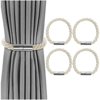 CYSLMUK - 4pc-beige - Beige - Curtain tiebacks CYSLMUK - 4pc-beige - Beige - Curtain tiebacks