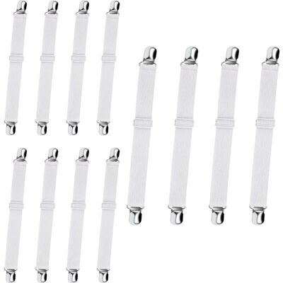 CYSLMUK - 12-pack Elastic Sheet Clips - Bed sheet fasteners CYSLMUK - 12-pack Elastic Sheet Clips - Bed sheet fasteners