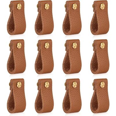CYSLMUK - Leather Knobs - Marrón - 153 mm - Hardware de muebles CYSLMUK - Leather Knobs - Marrón - 153 mm - Hardware de muebles