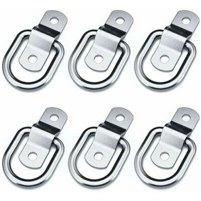 CYSLMUK - D-ring Anchor Set 6 - Silver - 26mm ID - D-ring CYSLMUK - D-ring Anchor Set 6 - Silver - 26mm ID - D-ring