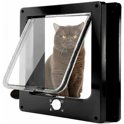 CYSLMUK - M Nero - 4-way - weatherproof - Cat Door CYSLMUK - M Nero - 4-way - weatherproof - Cat Door