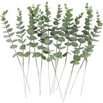 CYSLMUK - Tallos de eucalipto - 38 cm - Planta artificial CYSLMUK - Tallos de eucalipto - 38 cm - Planta artificial