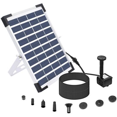 Cyslmuk - 5W Solar Fountain Pump - 4 nozzles - Max height 80 cm - Solar fountain pump Cyslmuk - 5W Solar Fountain Pump - 4 nozzles - Max height 80 cm - Solar fountain pump
