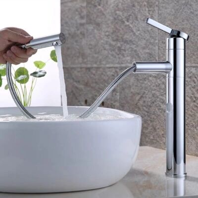 CYSLMUK Grifo de baño 360° - chrome finish - 360° rotation - single handle - Faucet CYSLMUK Grifo de baño 360° - chrome finish - 360° rotation - single handle - Faucet