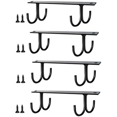 CYSLMUK - Under-cabinet Coffee Cup Holder 4-Piece - Black CYSLMUK - Under-cabinet Coffee Cup Holder 4-Piece - Black