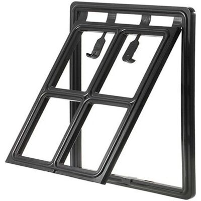 CYSLMUK - Gattaiola - Tamaño 35x45 cm - Negro - Puerta para mascotas CYSLMUK - Gattaiola - Tamaño 35x45 cm - Negro - Puerta para mascotas