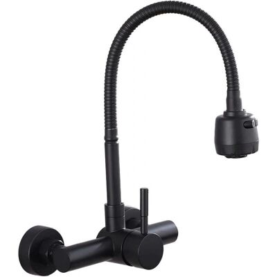 Cyslmuk - 304 Wall Faucet - Black - 360° - Wall Mount Faucet Cyslmuk - 304 Wall Faucet - Black - 360° - Wall Mount Faucet