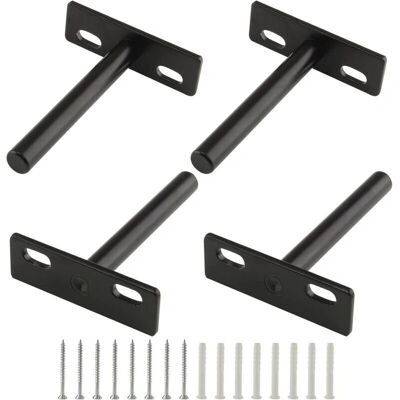 CYSLMUK - 4-Pack 3in - Hidden - Black Steel - Shelf Bracket CYSLMUK - 4-Pack 3in - Hidden - Black Steel - Shelf Bracket