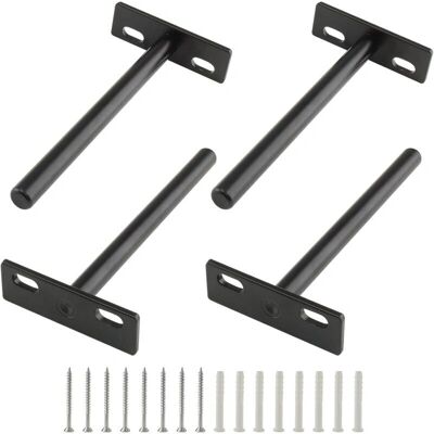 CYSLMUK - 4-Pack 5in Hidden Shelf Bracket - Black - Shelf Bracket CYSLMUK - 4-Pack 5in Hidden Shelf Bracket - Black - Shelf Bracket