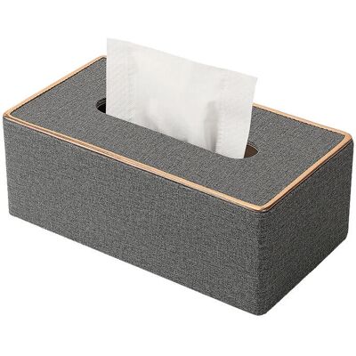 CYSLMUK - Porta fazzoletti pelle PU grigia rectangolare - Grigio - Pelle PU - Tissue box holder CYSLMUK - Porta fazzoletti pelle PU grigia rectangolare - Grigio - Pelle PU - Tissue box holder