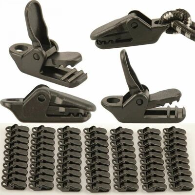 CYSLMUK 71pc tent clip set - plastic - crocodile-mouth CYSLMUK 71pc tent clip set - plastic - crocodile-mouth