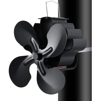 Cyslmuk - Ventilador de estufa 4B - 4 aspas - accionado por calor - Ventilador de estufa Cyslmuk - Ventilador de estufa 4B - 4 aspas - accionado por calor - Ventilador de estufa