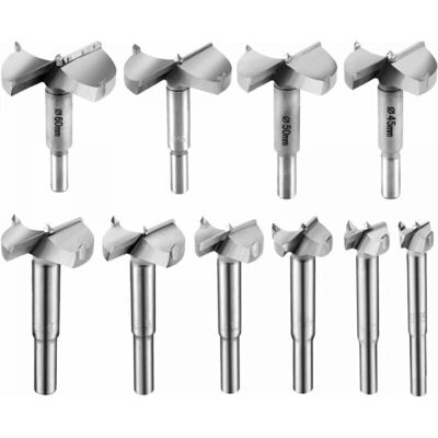 Cyslmuk - Set de 10 brocas para madera 15-60 mm - Carburo - Brocas para madera Cyslmuk - Set de 10 brocas para madera 15-60 mm - Carburo - Brocas para madera