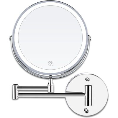 Cyslmuk - Espejo de Pared LED 8 pulg - 1x/10x Cyslmuk - Espejo de Pared LED 8 pulg - 1x/10x